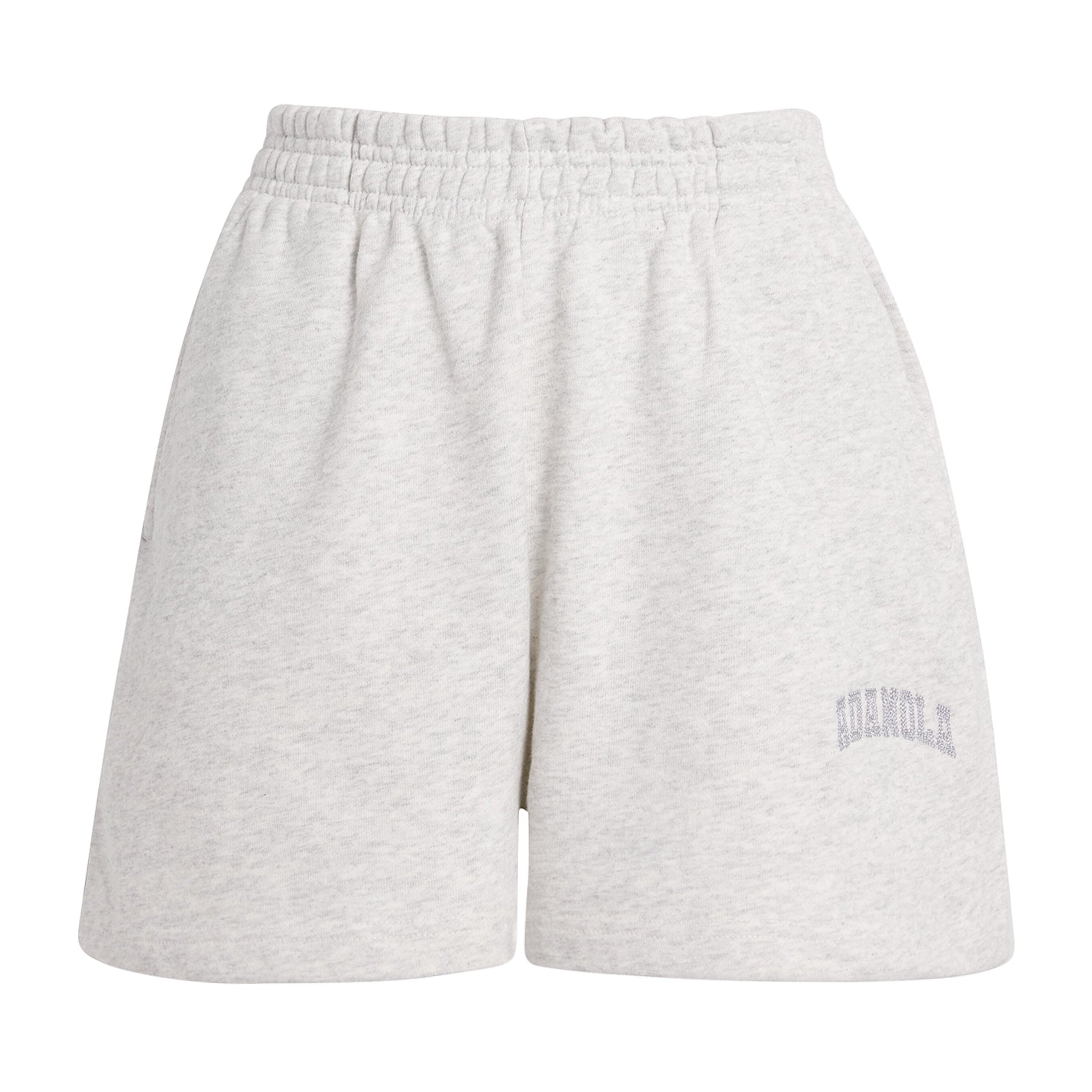 Grey Organic Cotton Varsity Sweat Shorts