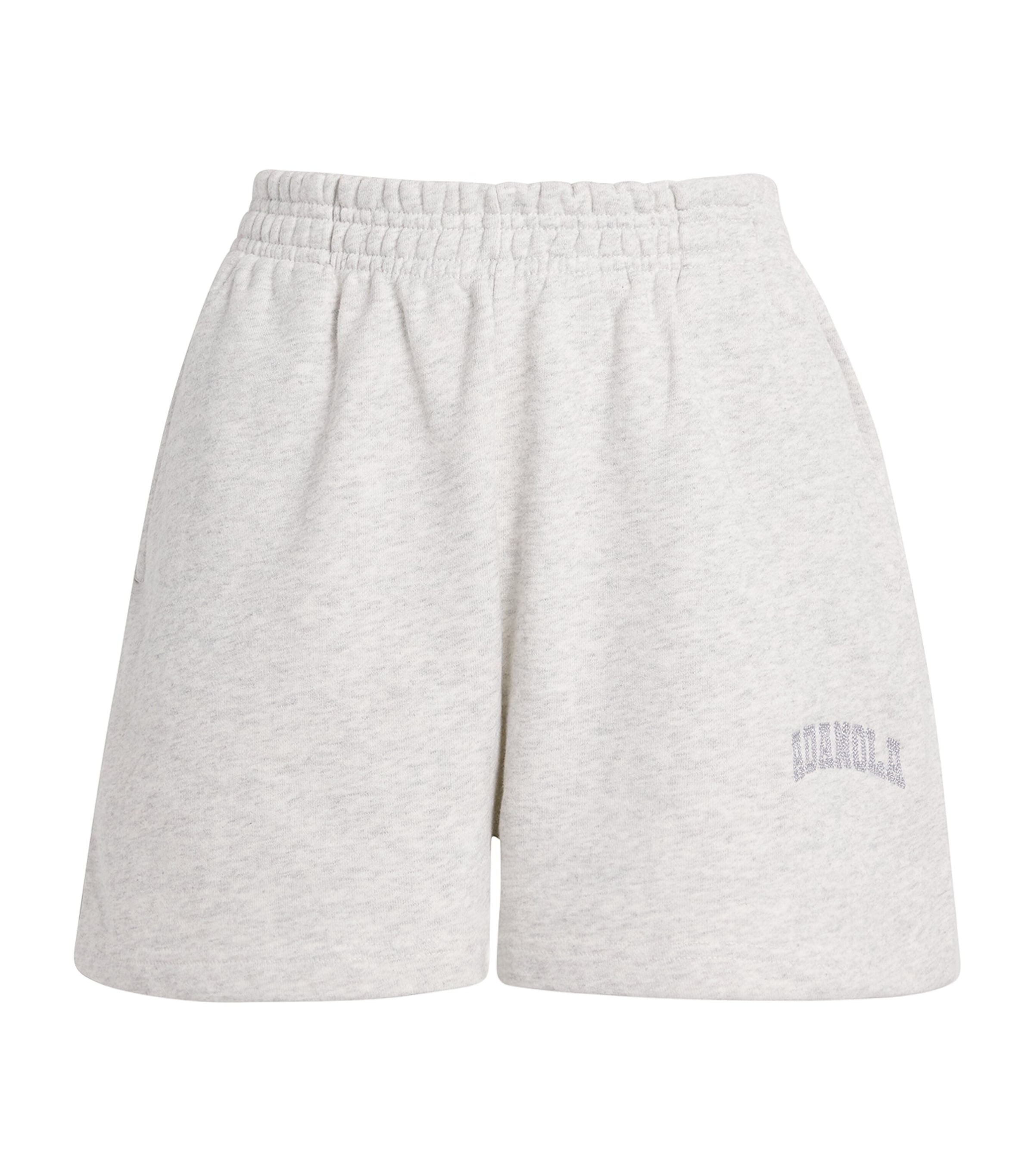 Grey Organic Cotton Varsity Sweat Shorts