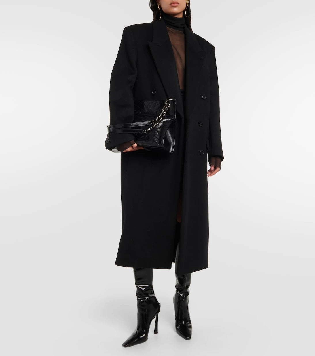 Saint Laurent - Niki crinkled leather shopper
