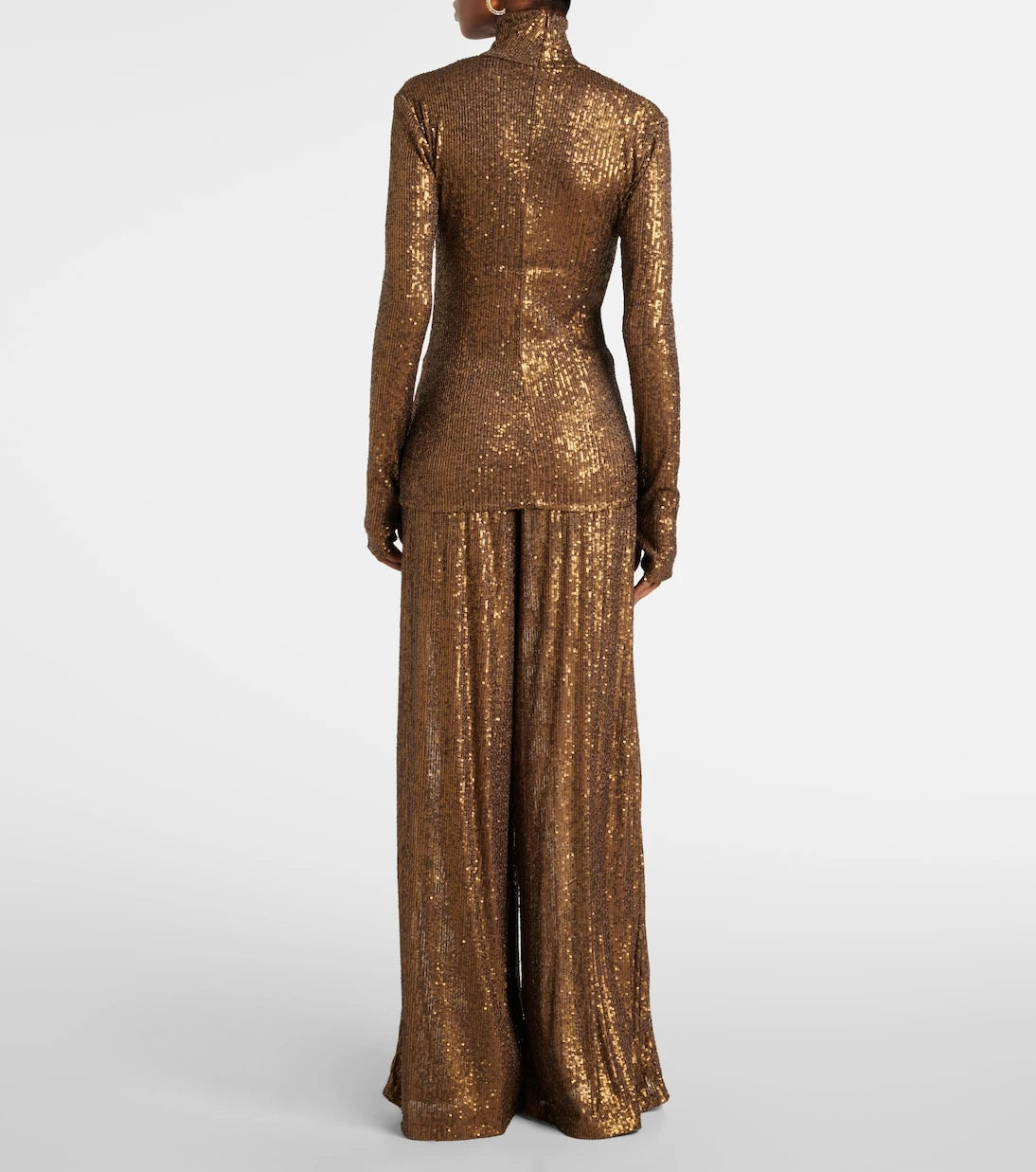 Norma Kamali - Sequined turtleneck top