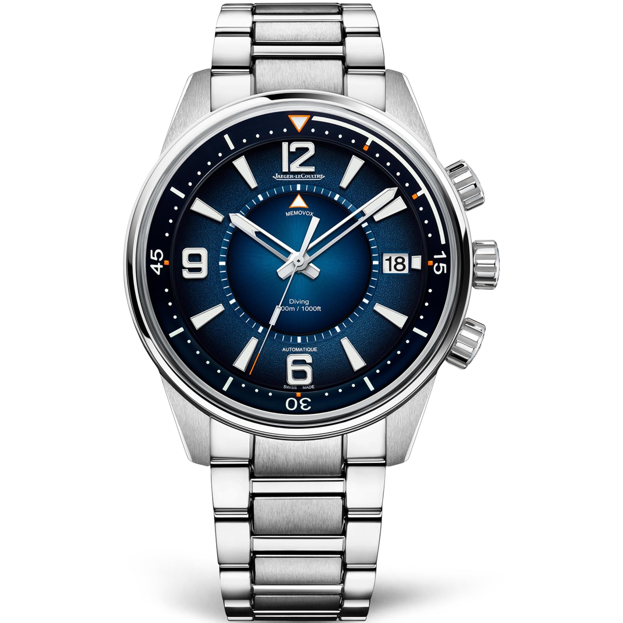 Stainless Steel Polaris Mariner Memovox Watch 42mm