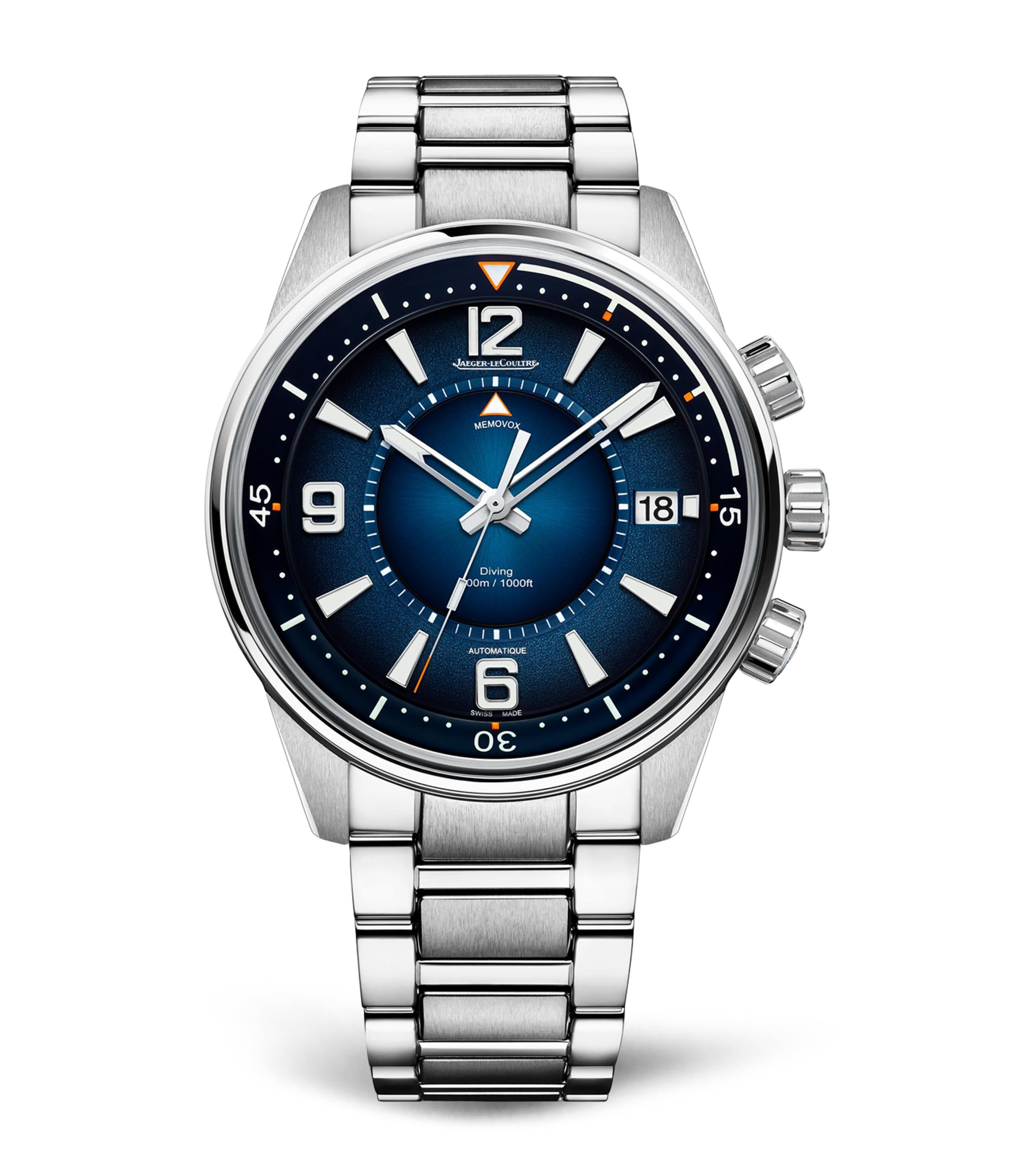 Stainless Steel Polaris Mariner Memovox Watch 42mm