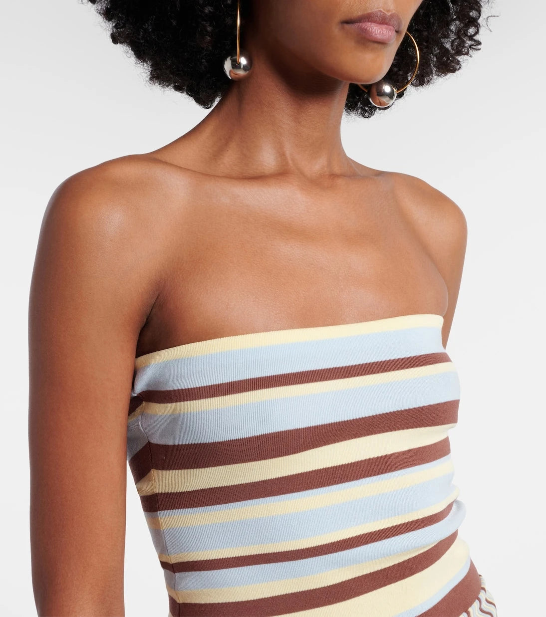 Faithfull - Citara striped cotton-blend tube top
