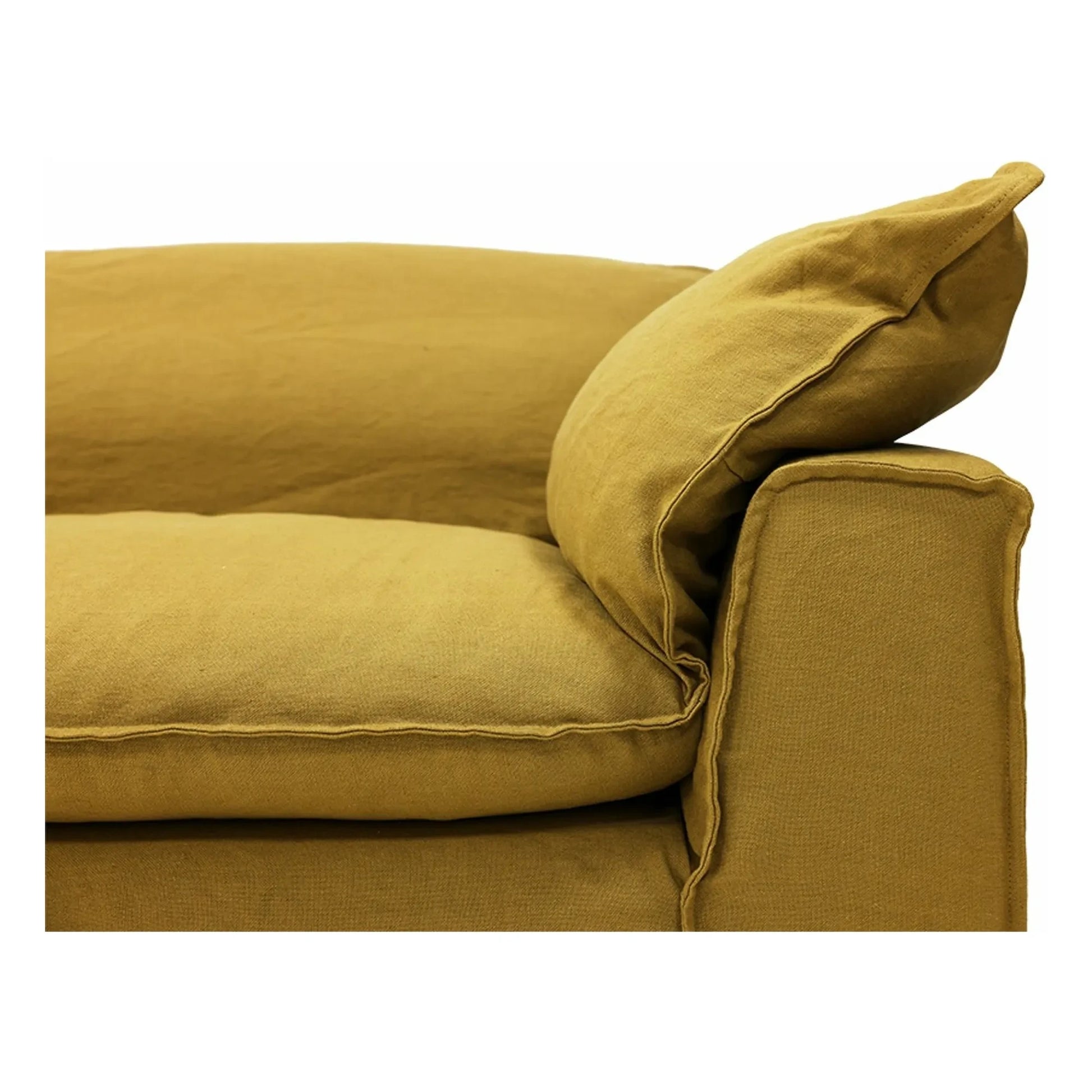 HKliving - 2-seater linen sofa Nomad | Ochre