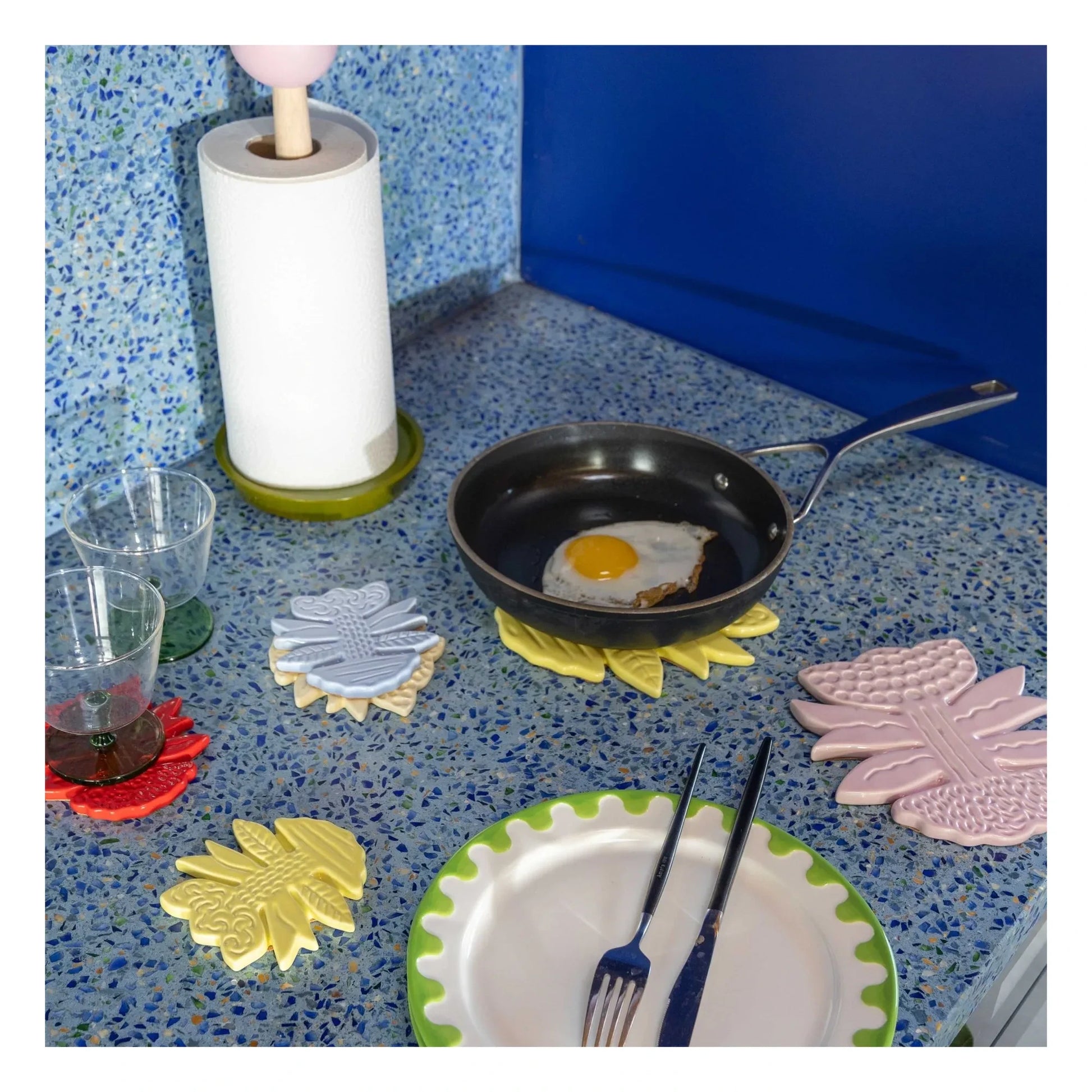&Klevering - Blume trivet | Pink