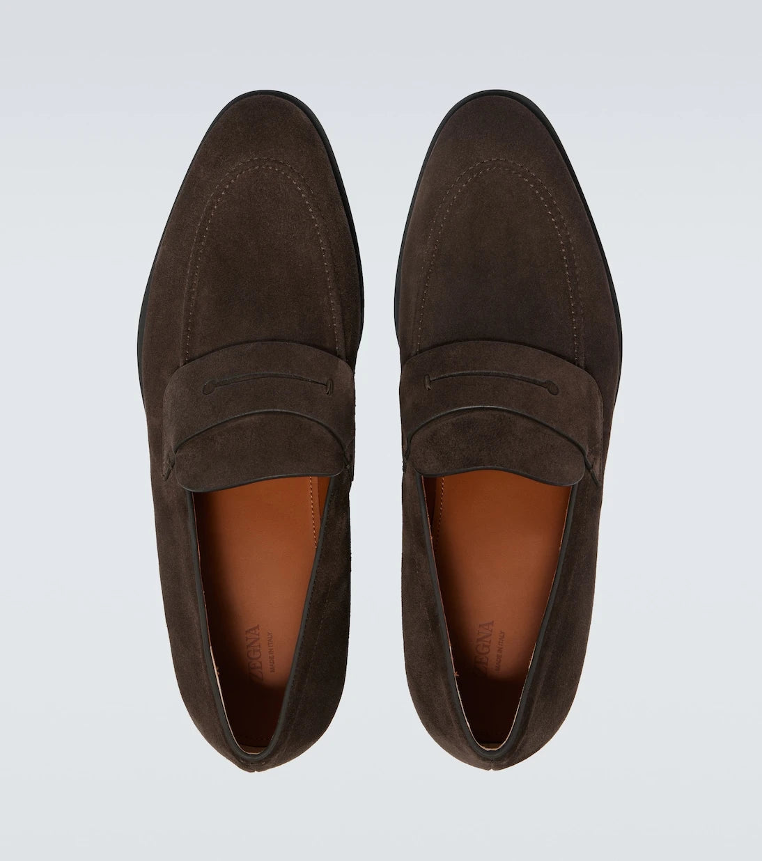 Zegna - حذاء لوفر بيني من الشمواه