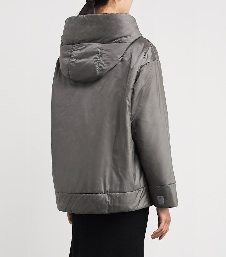Max Mara Grey The Cube Hooded Puffer Jacket