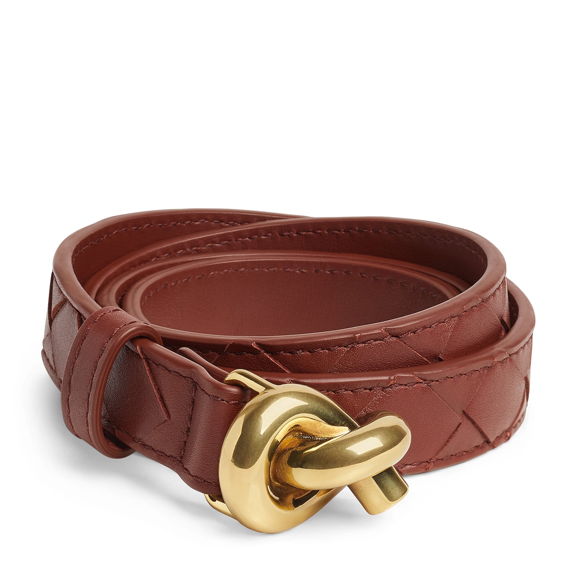 Bottega Veneta Brown Leather Knot Belt
