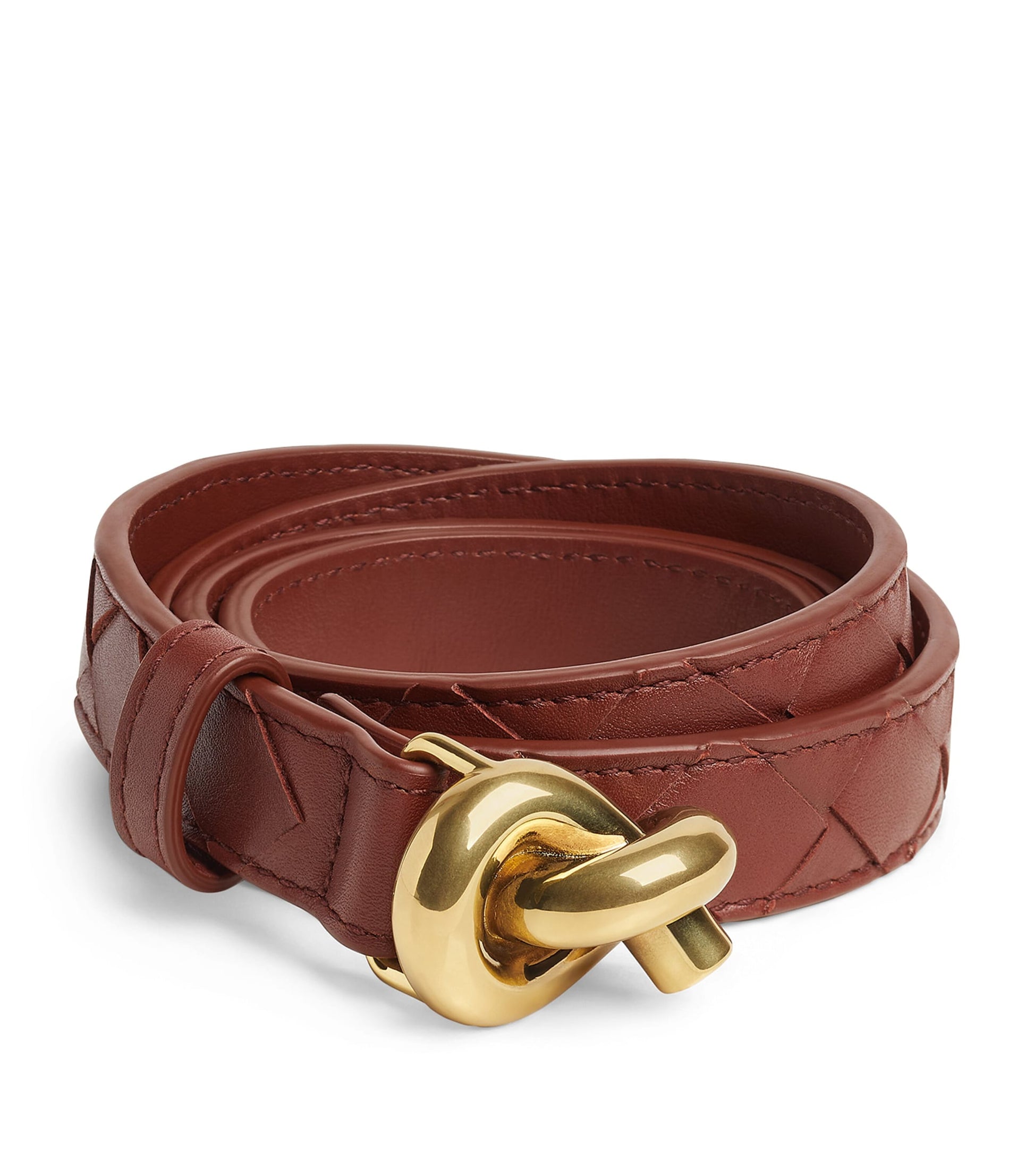 Bottega Veneta Brown Leather Knot Belt