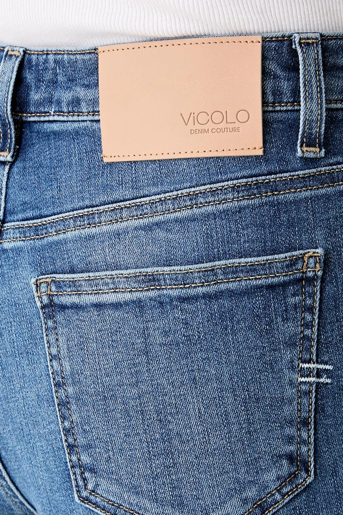 ViCOLO wide leg kadın kot pantolon