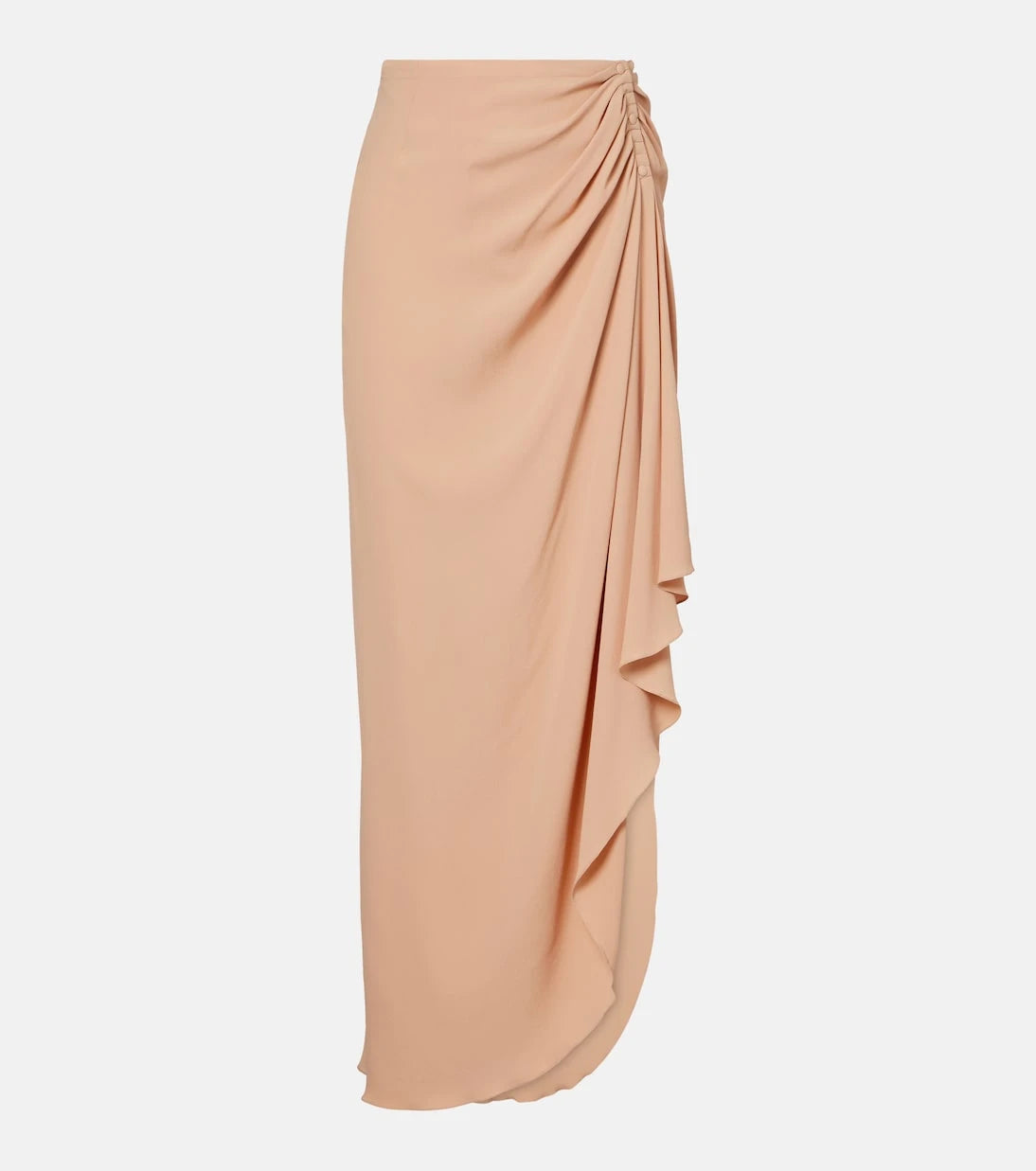 Mugler - re/edit draped crêpe georgette maxi skirt
