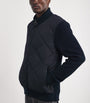 Barbour Navy Knitted Quilted Newland Jacket