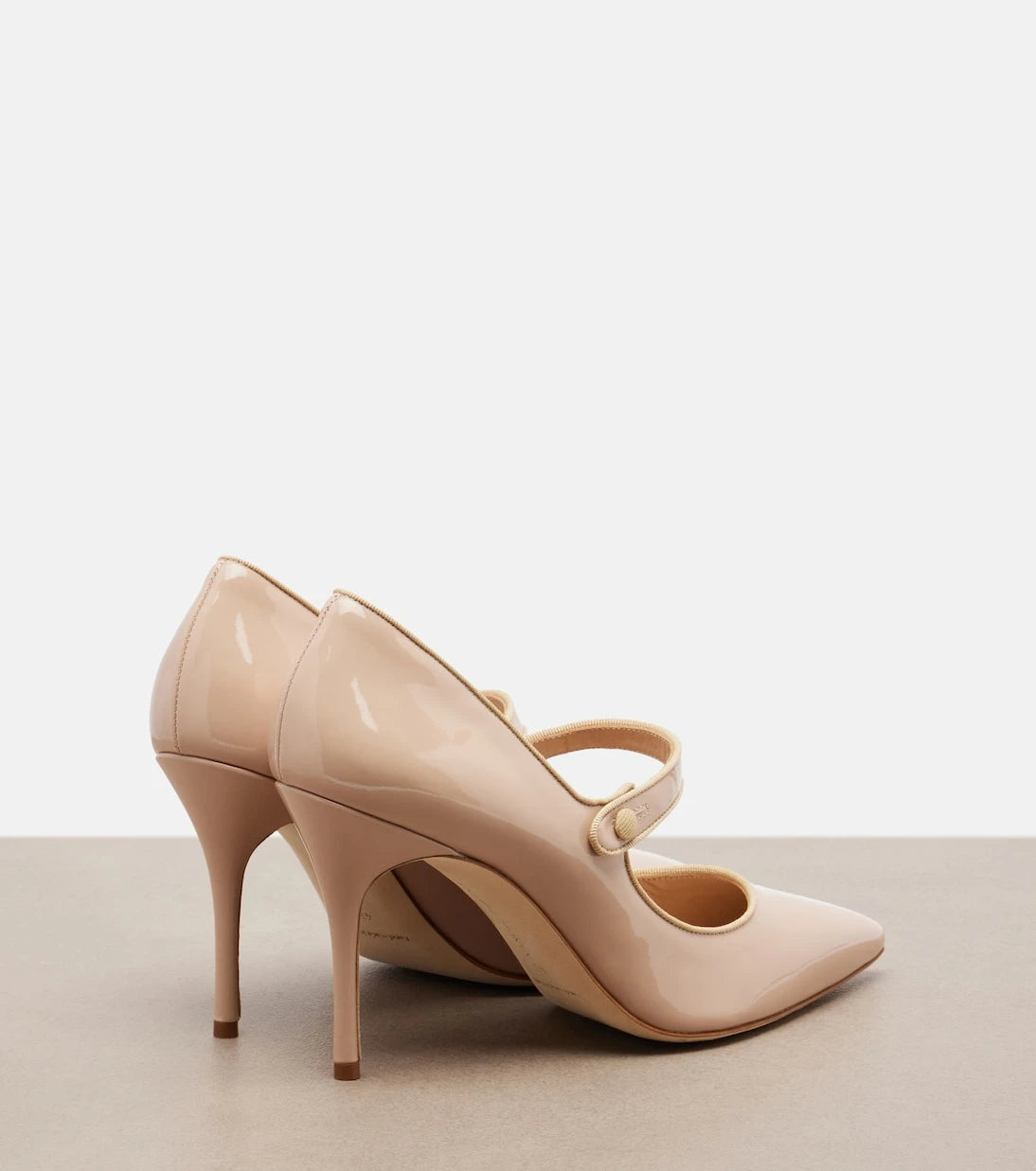 Manolo Blahnik - Campari patent leather Mary Jane pumps