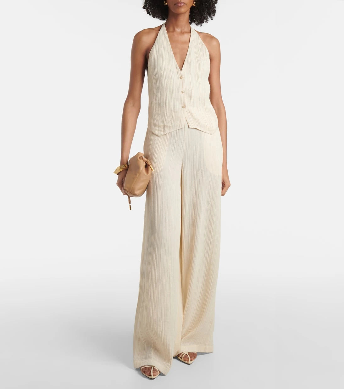 Joseph - Suez pleated halterneck vest