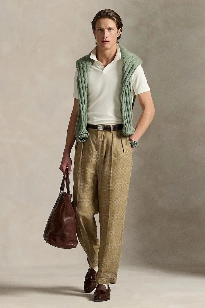 Памучна тениска с яка Polo Ralph Lauren