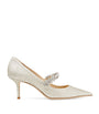 Jimmy Choo Silver Bing 65 Glitter Pumps