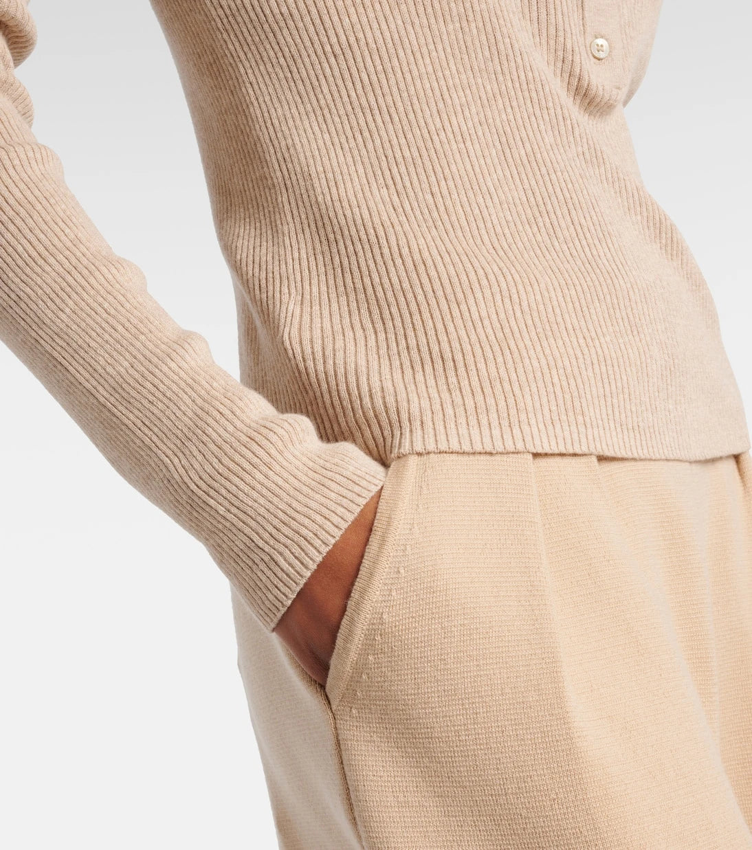 Staud - Macaw cotton and cashmere Henley shirt
