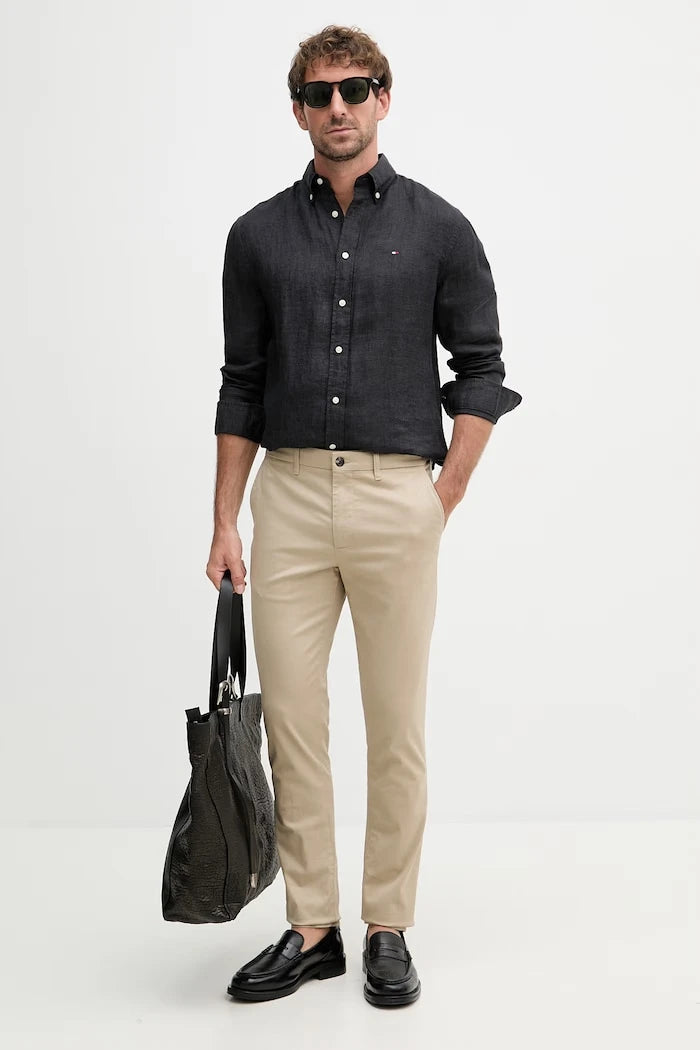 Tommy Hilfiger erkek keten gömlek