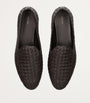 Brown Hereditas Woven Flat Loafers