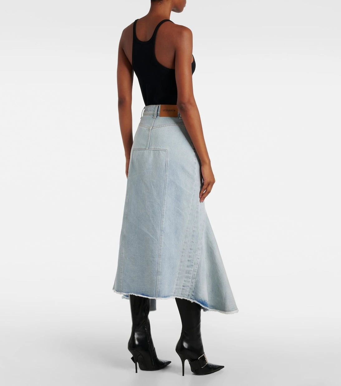 Vetements - Godet denim midi skirt