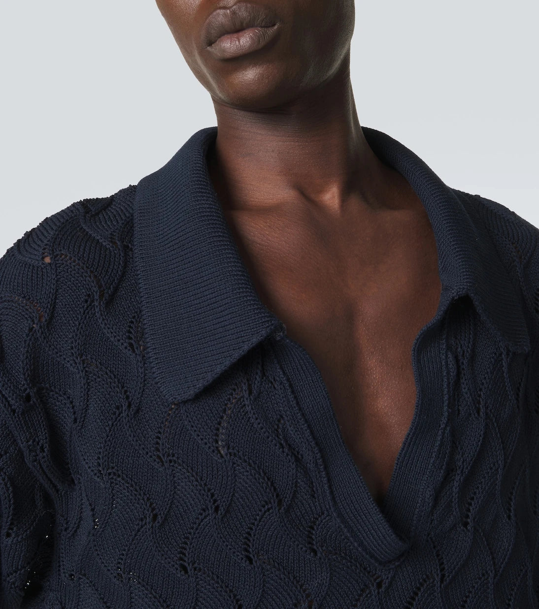 Dries Van Noten - Open-knit cotton polo sweater