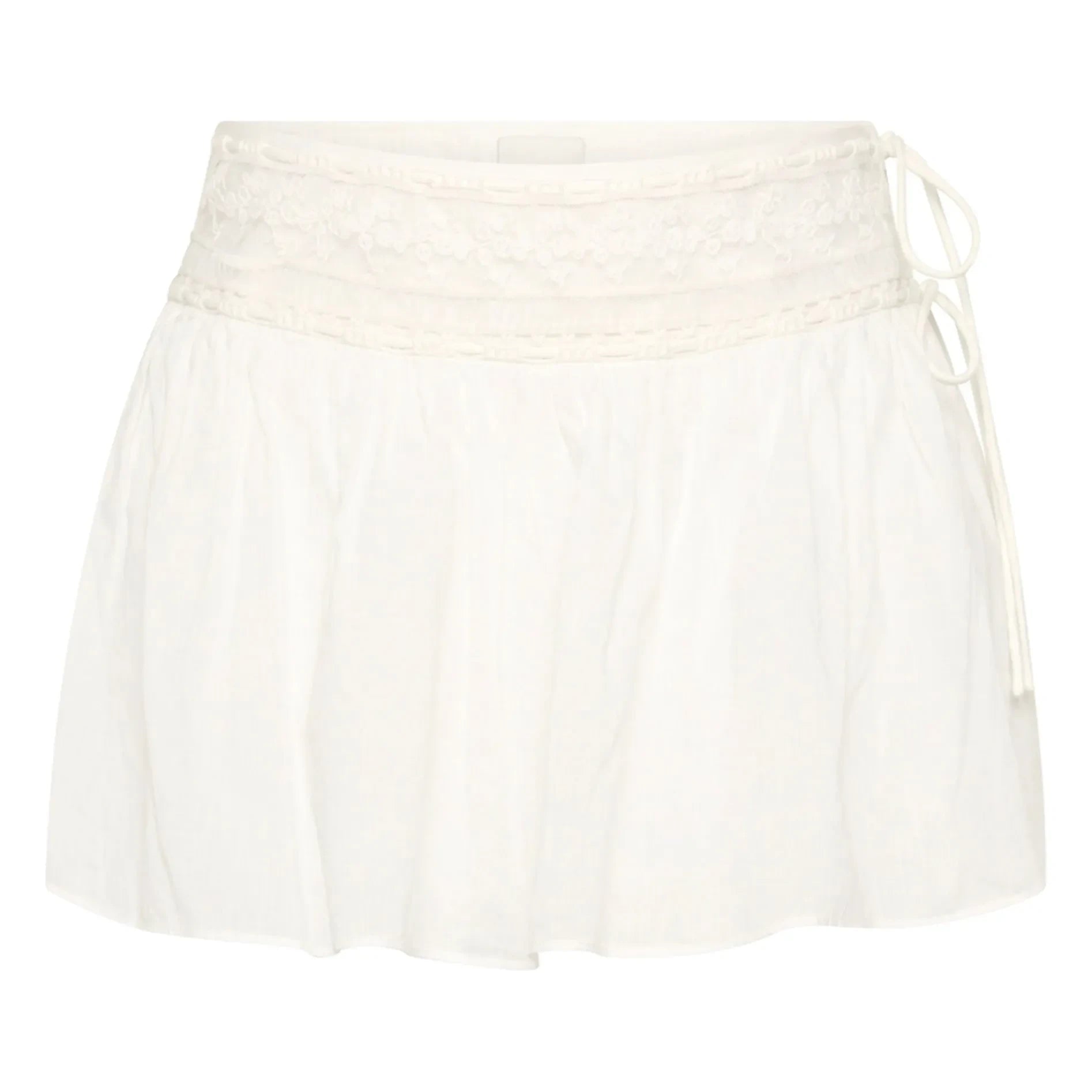 Posse - Danielle Cotton Short Skirt | White