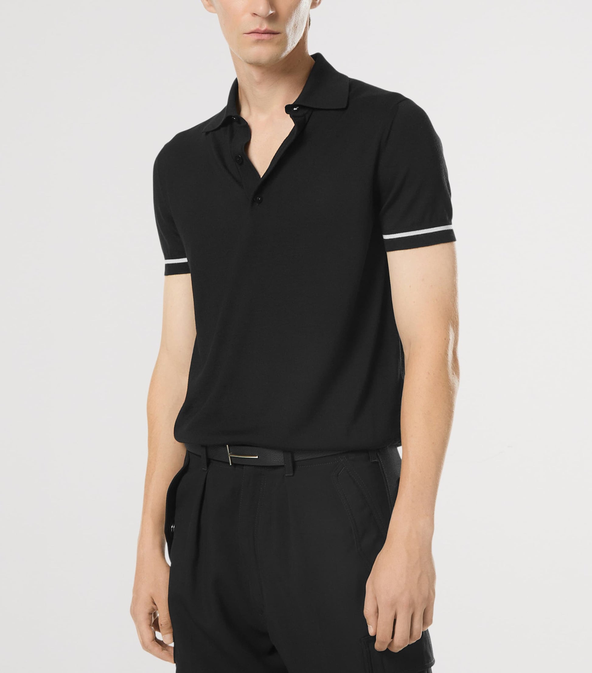 Cashmere-Silk Polo Shirt