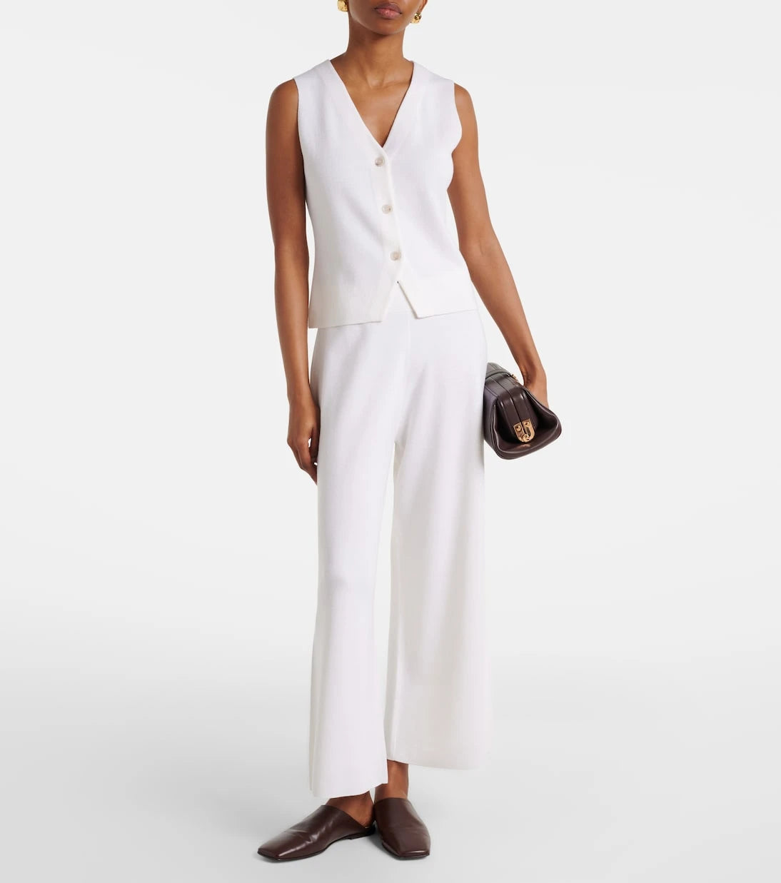 Jardin des Orangers - Virgin wool wide-leg pants