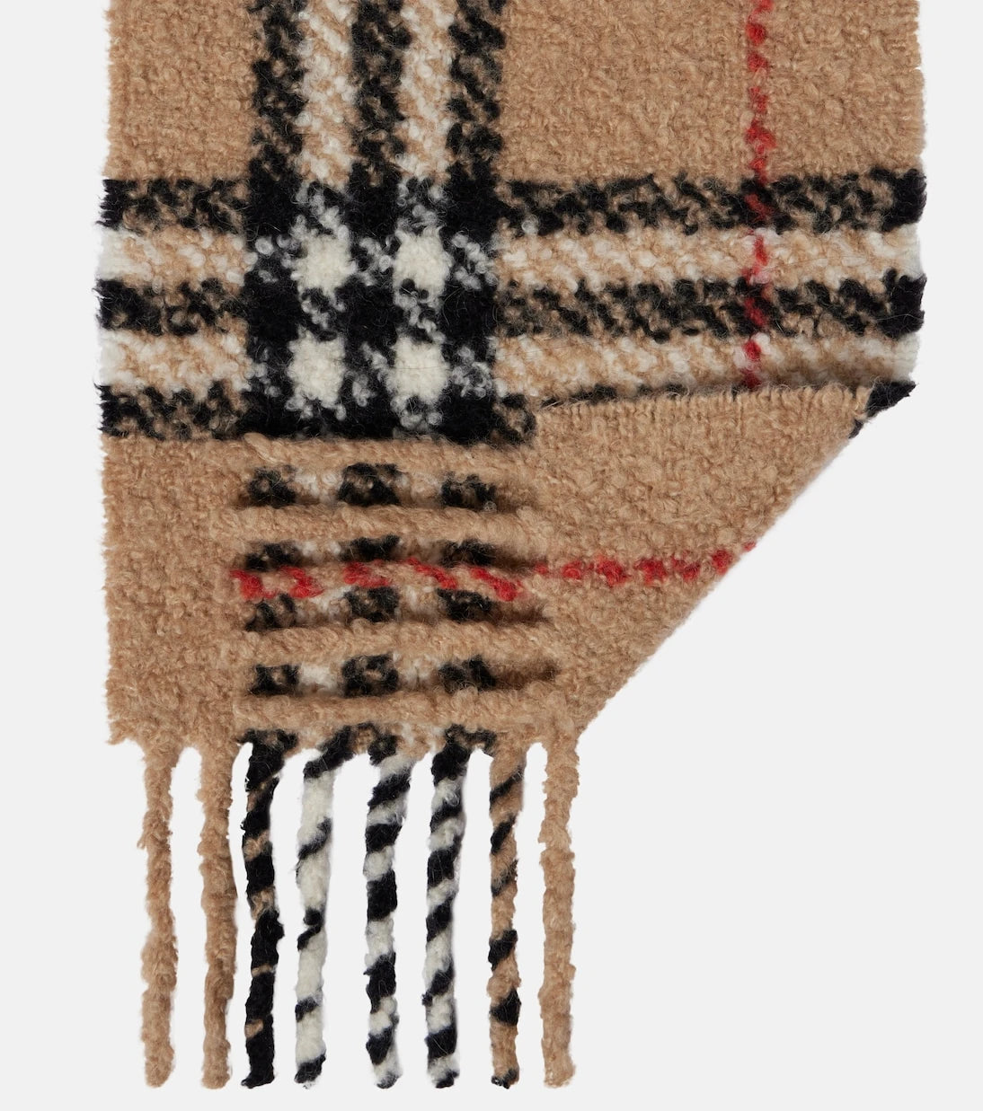 Burberry - Burberry Check alpaca and wool-blend scarf