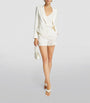 Veronica Beard White Linen-Blend Runo Shorts