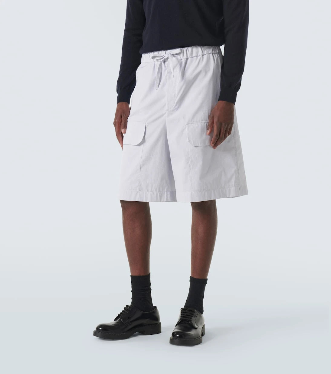 Jil Sander - Striped cotton Bermuda shorts