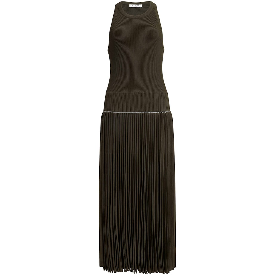 Green Knitted Maxi Dress