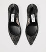 Jimmy Choo Black Romy 85 Lace Pumps