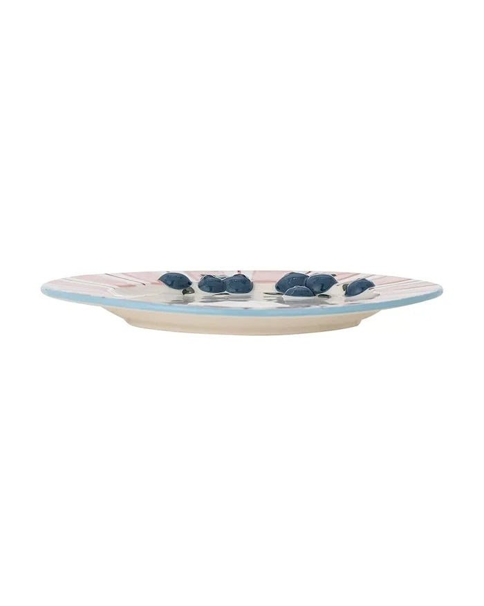 Bloomingville Carry 20,5 cm Desenli Tatlı Tabağı Seti (4 Parça)