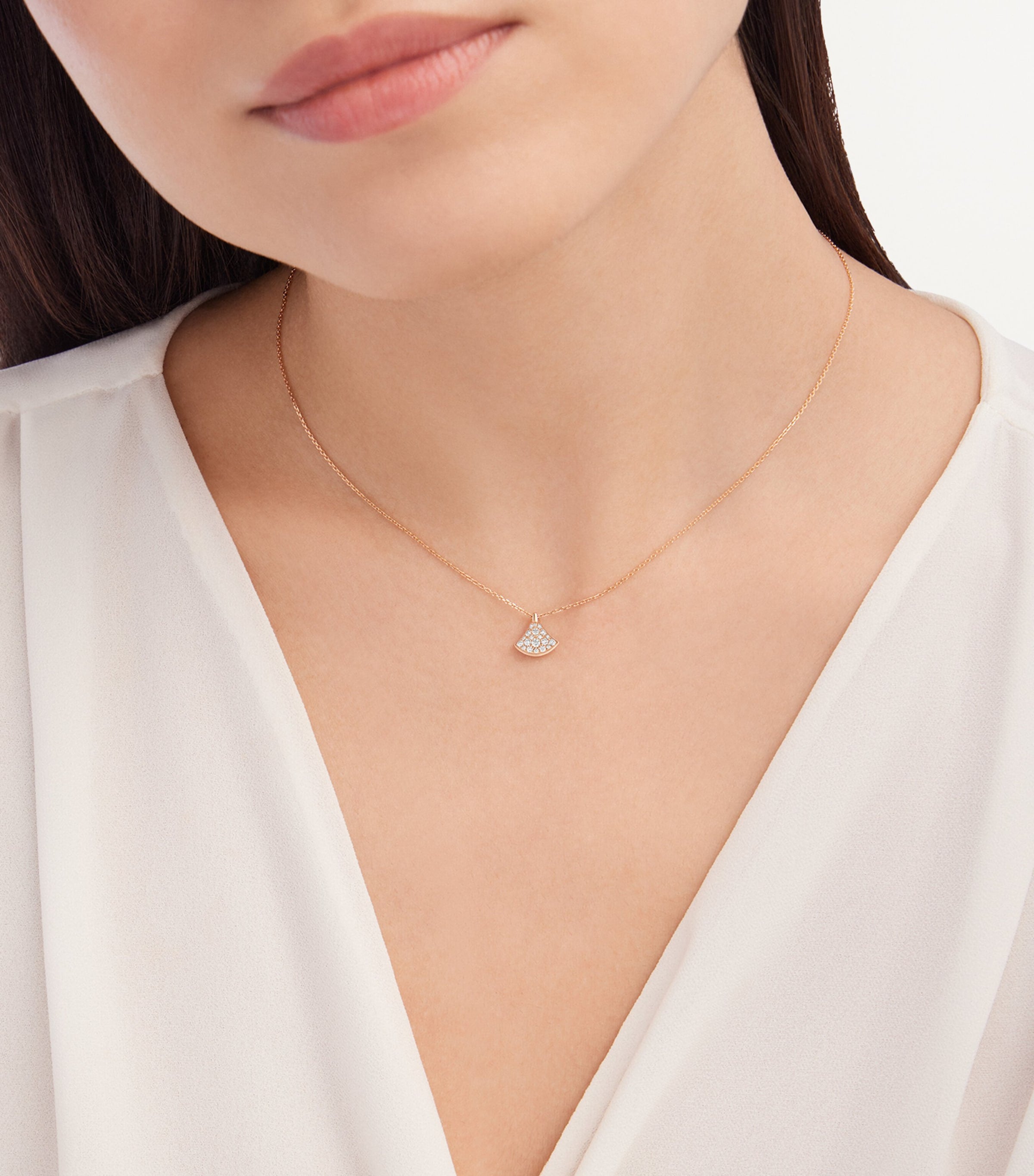 Rose Gold and Diamond Divas' Dream Pendant Necklace