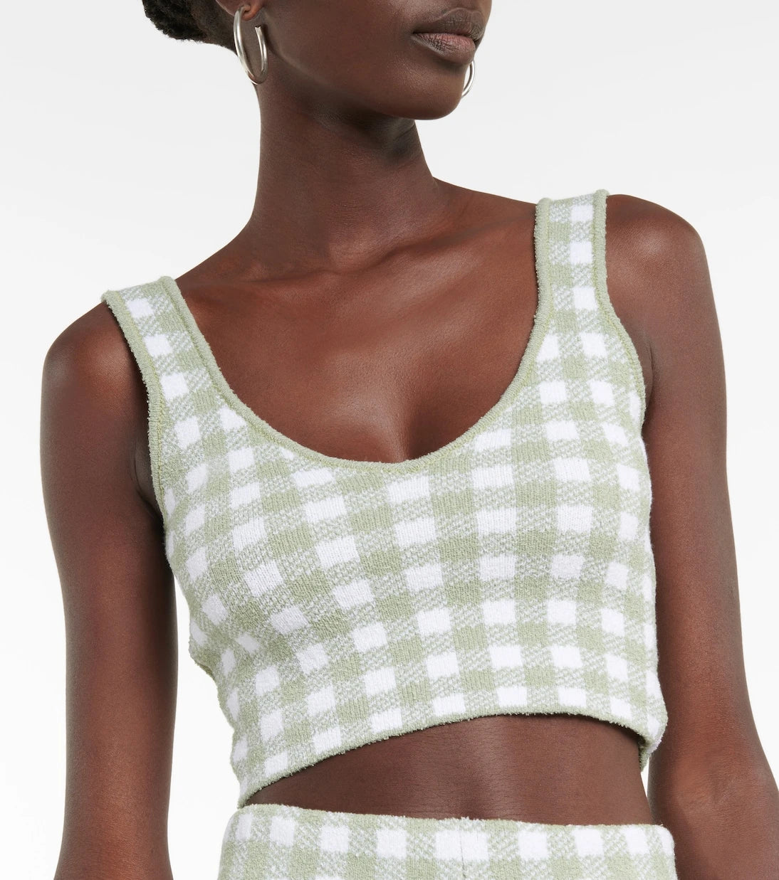 Altuzarra - Argia checked crop top