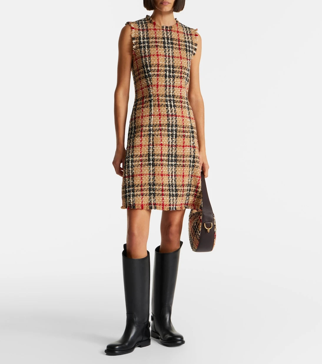 Burberry - Burberry Check bouclé minidress
