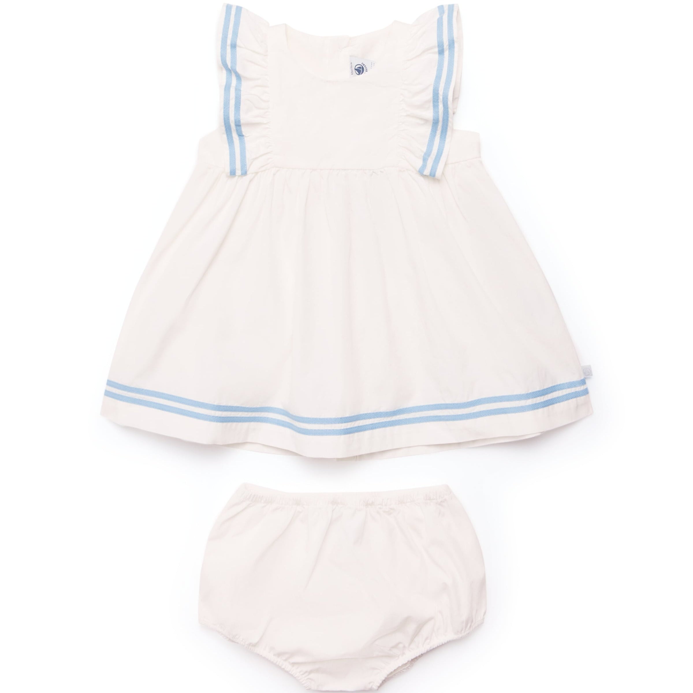 Petit Bateau Cotton Dress and Bloomers Set (3-24 Months)