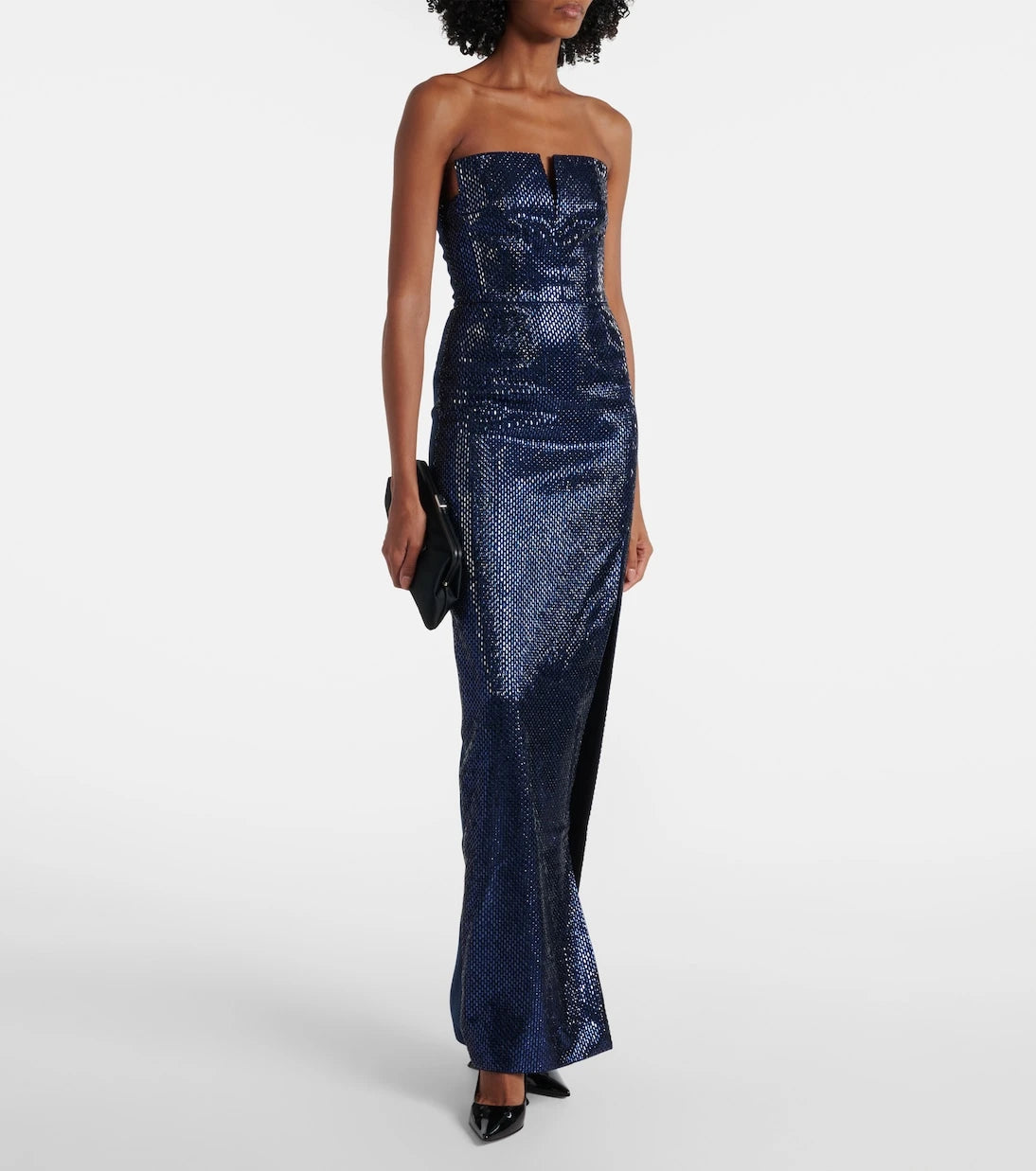 Roland Mouret - Embellished strapless crêpe gown