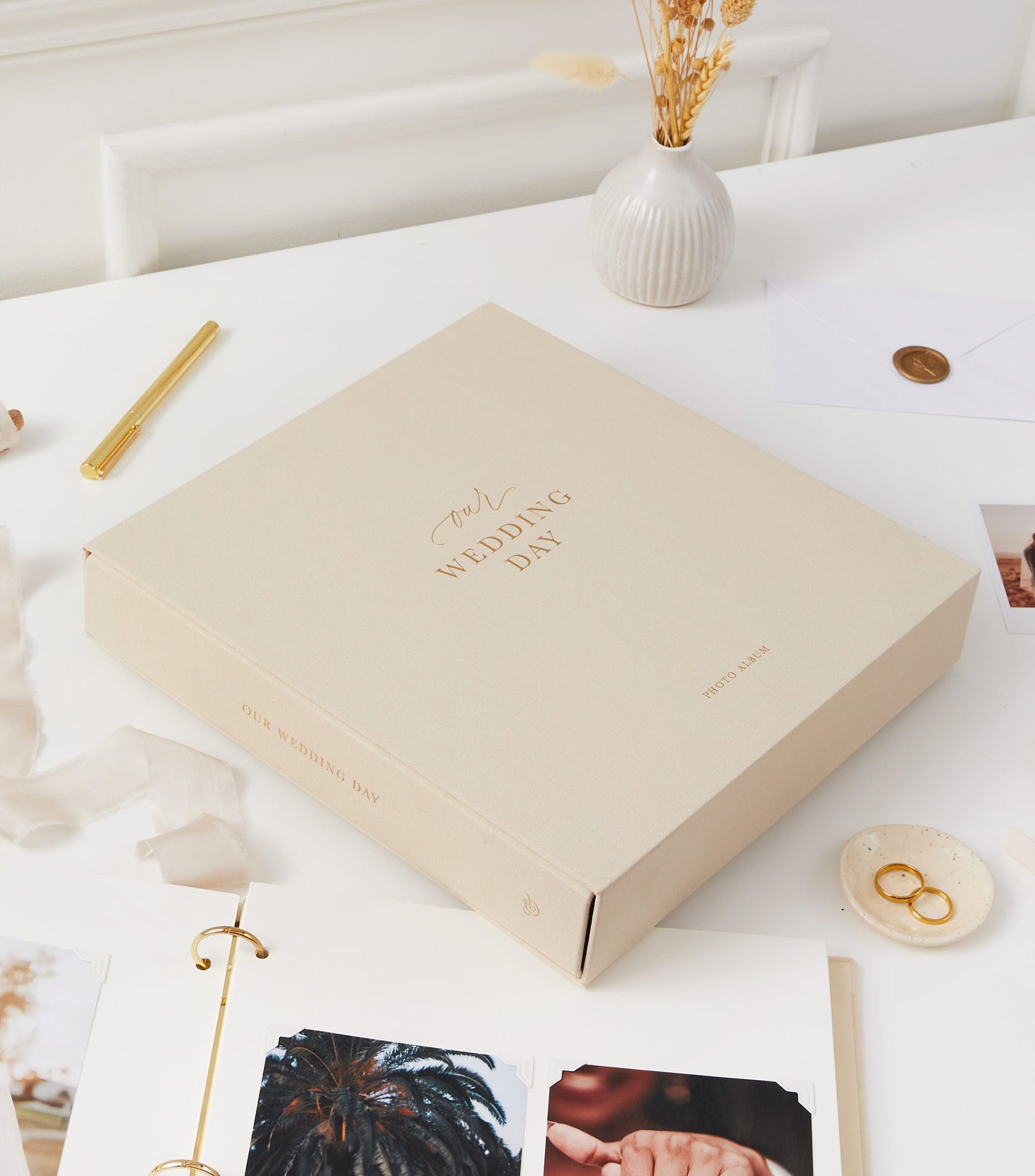 Blush and Gold Our Wedding Day Photo Album