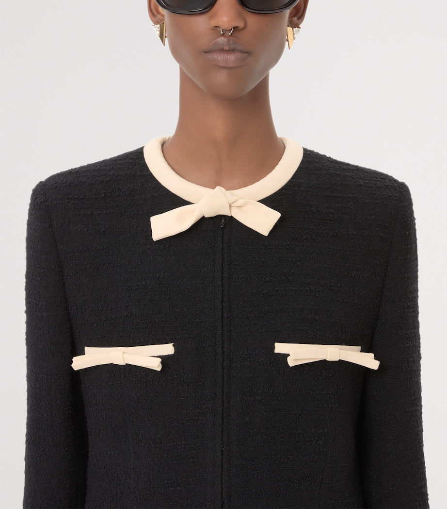 Valentino Black Virgin Wool-Blend Jacket