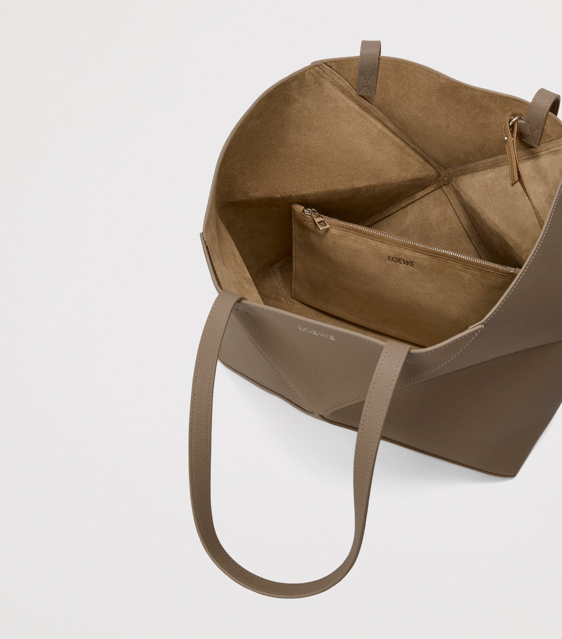 Medium Leather Puzzle Fold Tote Bag