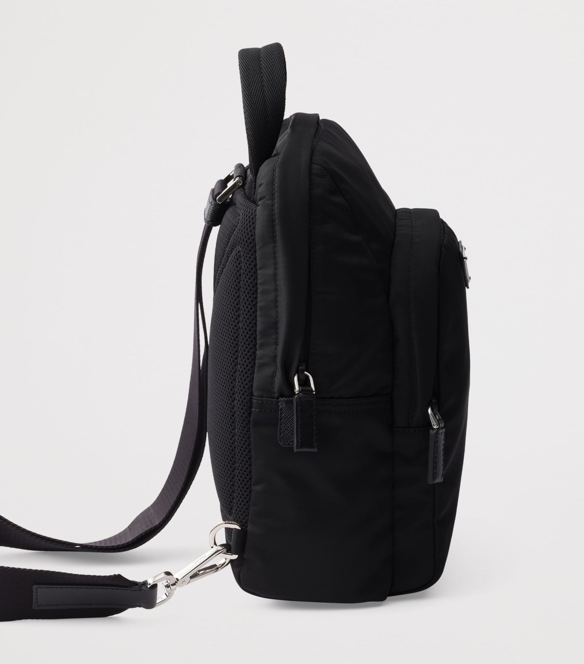 Re-Nylon and Saffiano Leather Backpack