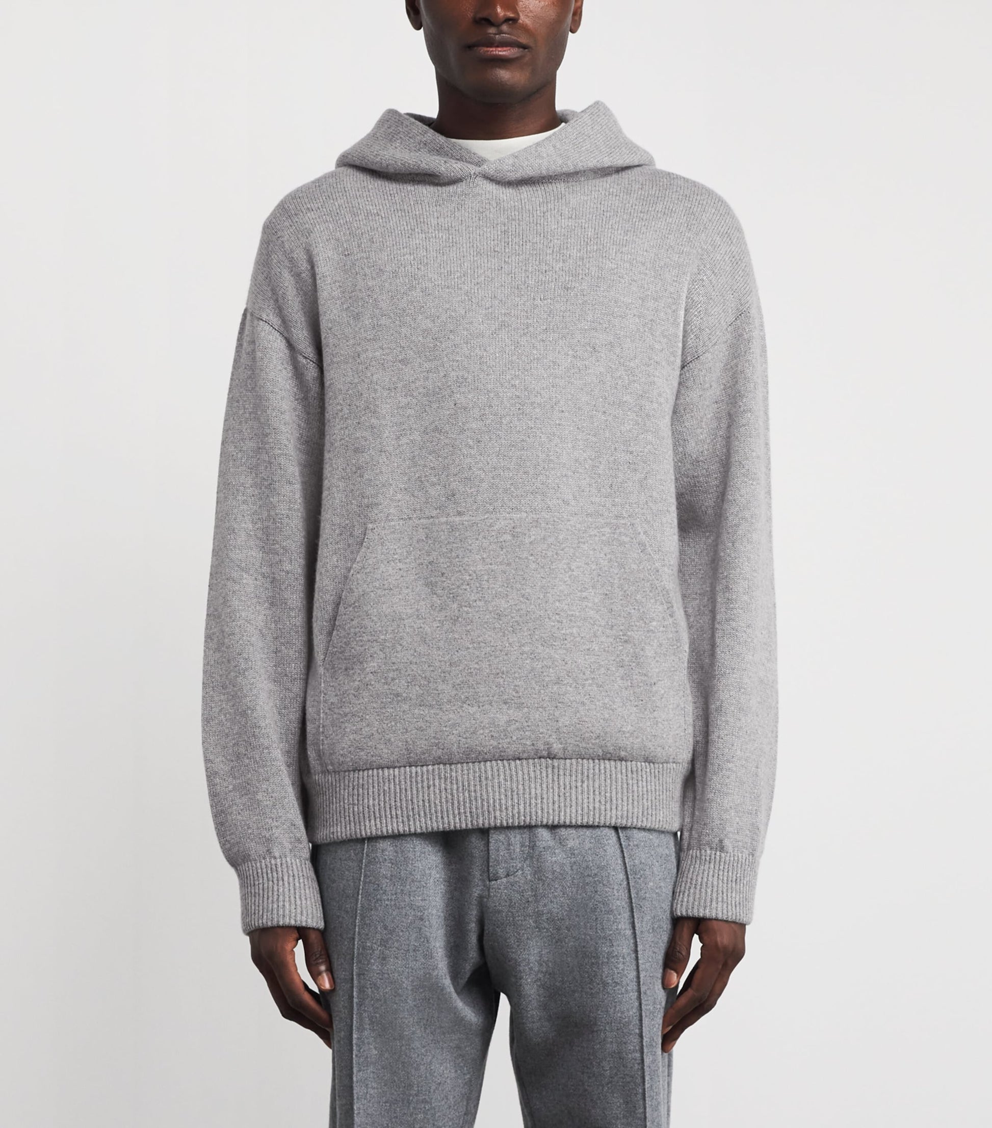 Johnstons Of Elgin Grey Cashmere Hoodie