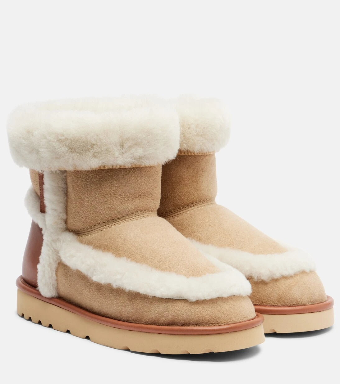 Chloé - Dolcie shearling-trimmed ankle boots