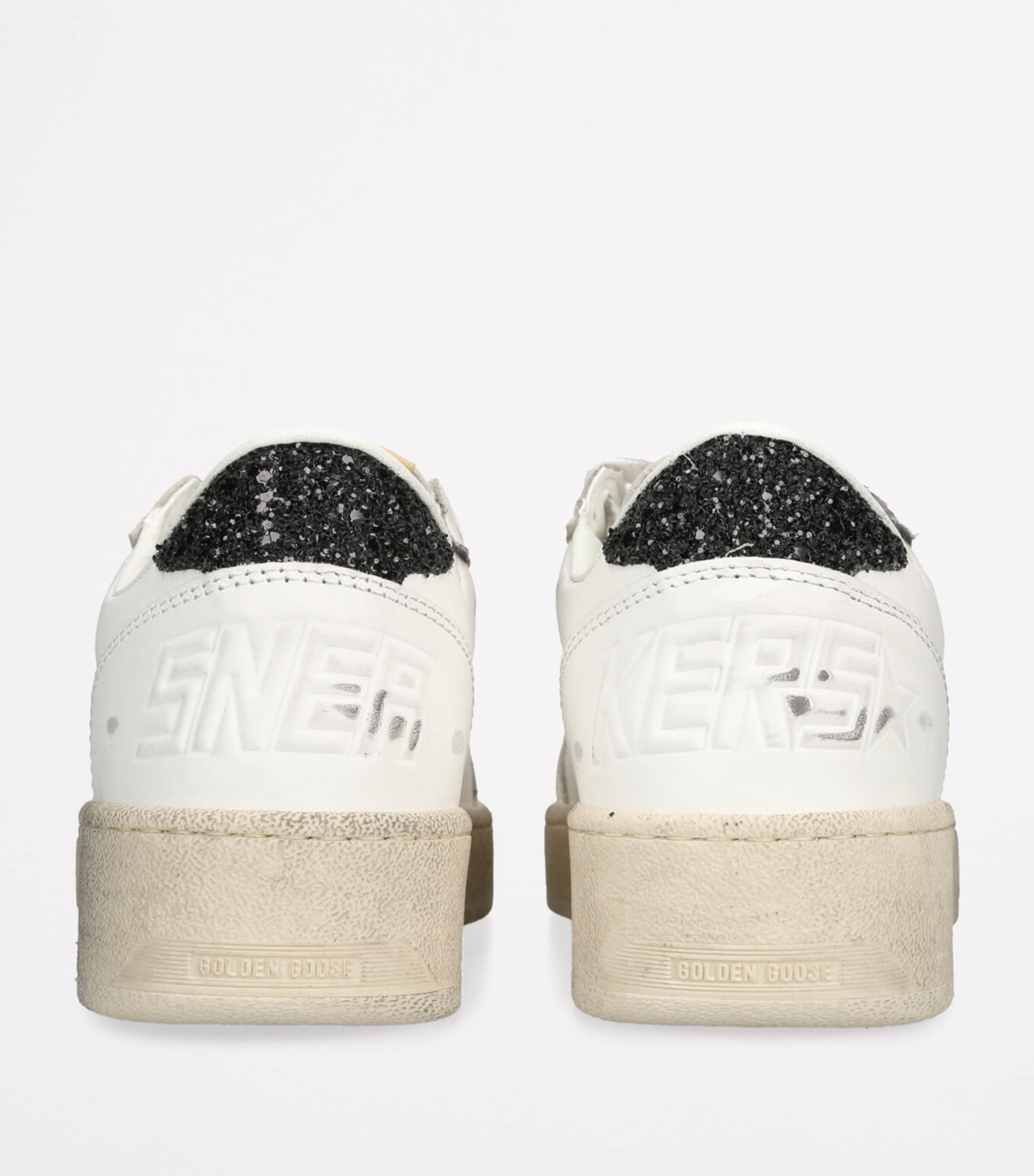 Golden Goose White Leather Ball Star Low-Top Sneakers