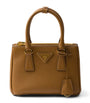 Prada Brown Mini Leather Galleria Top-Handle Bag