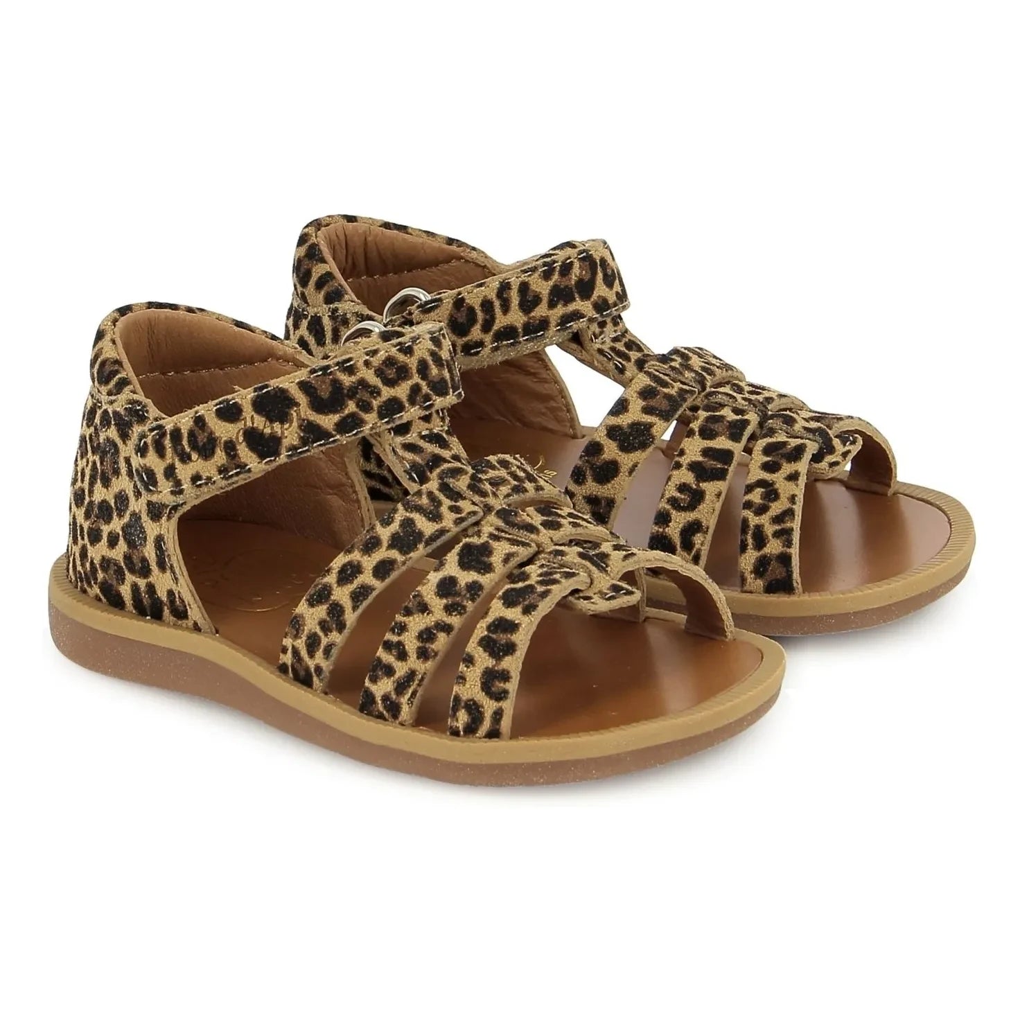 Pom d'Api - Poppy Strap Leopard sandals | Brown