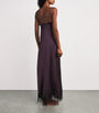 Silk Lace-Detail Long Slip Dress PRUGNE/EBENE