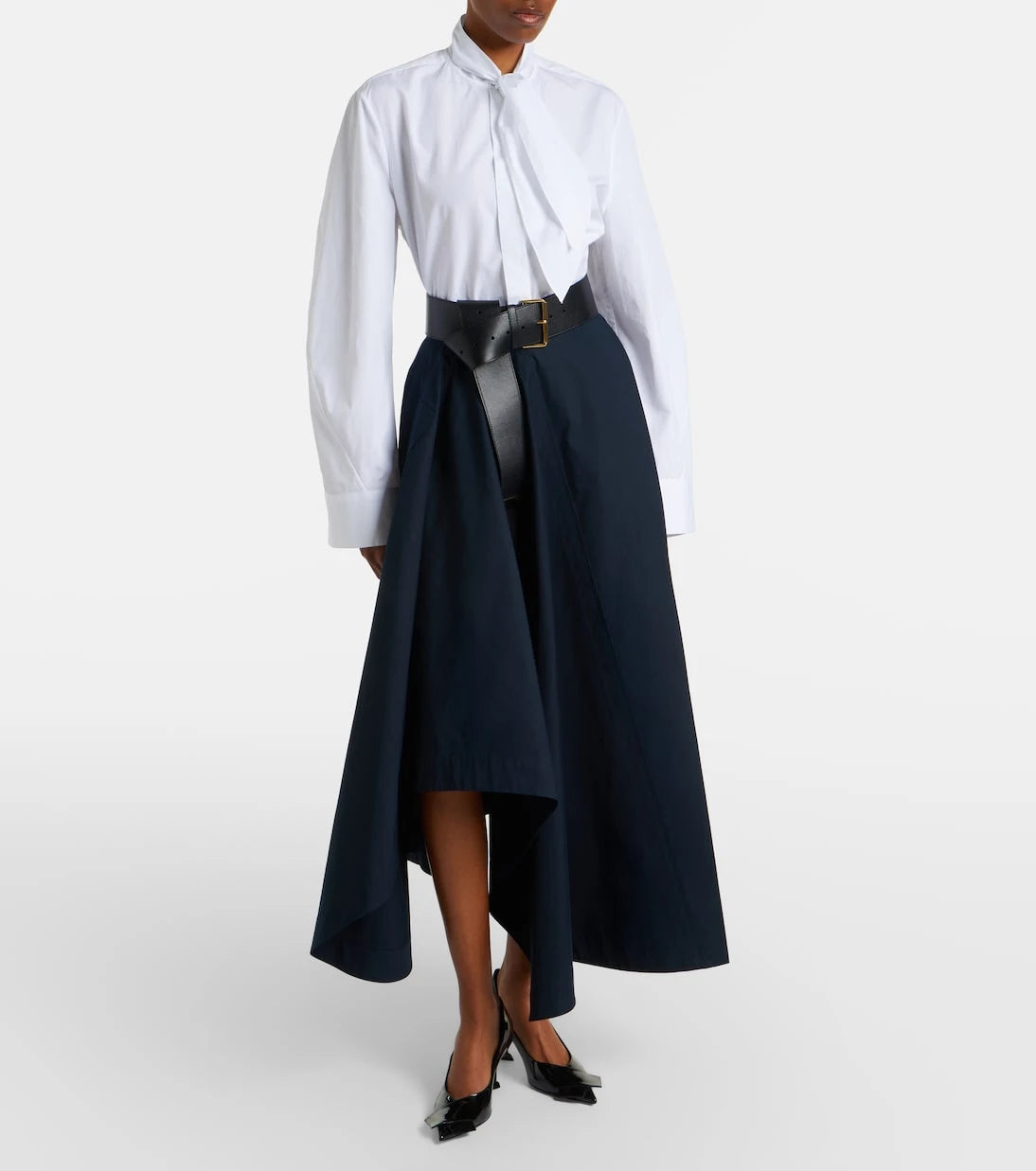 Givenchy - Asymmetric cotton poplin maxi skirt